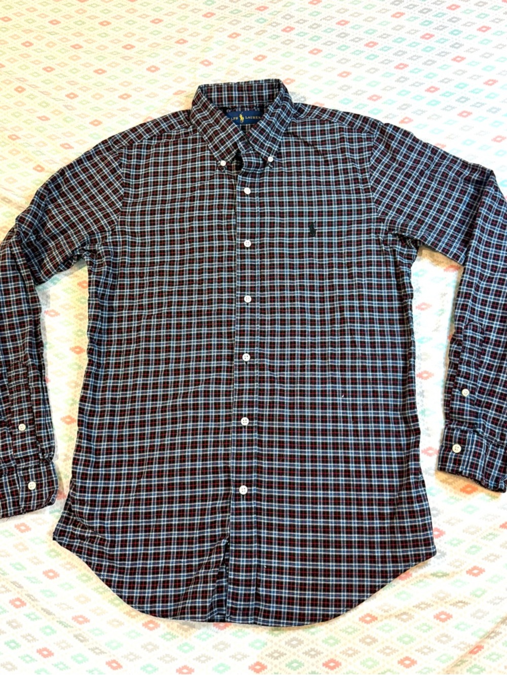 Men’s Ralph Lauren Plaid Button Down Shirt Size Small